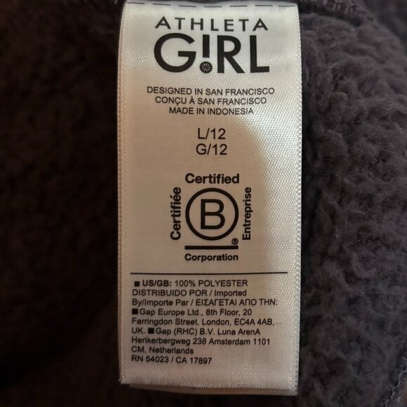 Athleta Girl Cloud Fleece Pullover Hoodie with Thumbholes - Picture 4 of 6